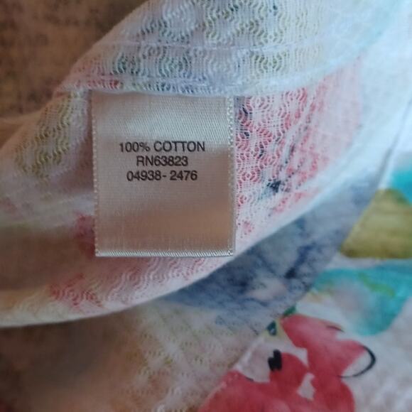 Christopher & Banks Multicolor Floral Blazer Women's Medium 100% Cotton Summer - Picture 7 of 8